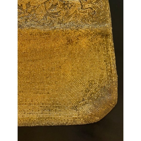 Fuji Gold Evening Clutch Vintage Micro Glass Bead - Picture 2 of 9